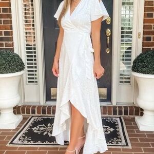 Altar'd State White Floral Maxi Dress